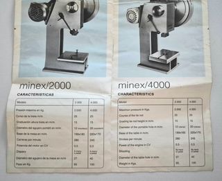 Prensa excéntrica MINEX 4000 4TON