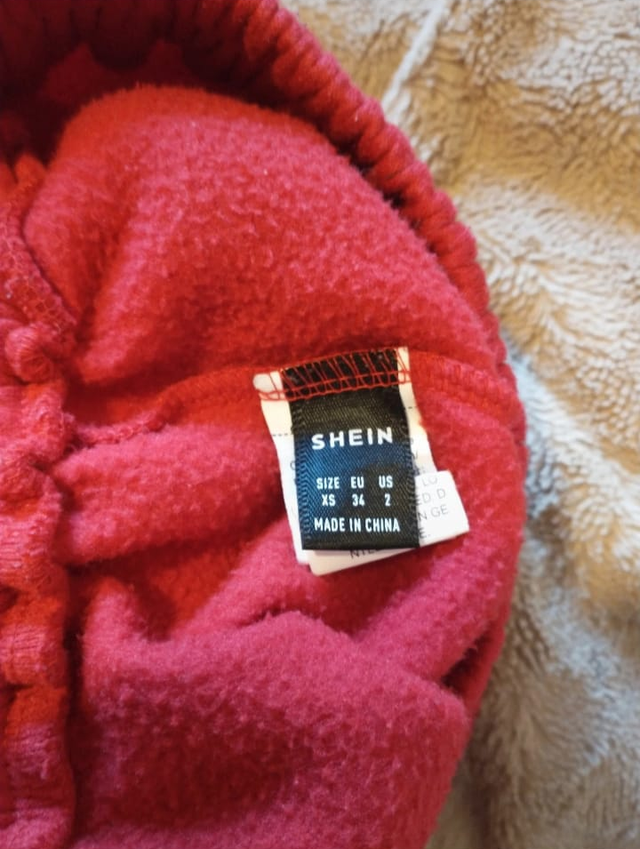 Pantaloni felpati donna rossi  XS / IT 38 / EU 34