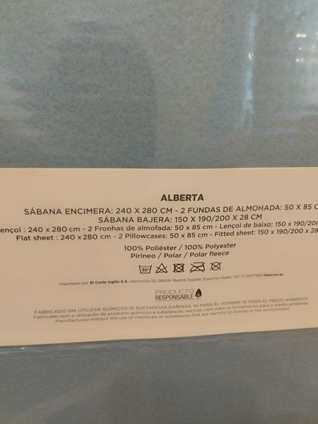 Juego Sábanas Pirineo Cama 150cm