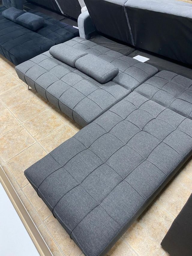 Sofá Cama Gris Tela