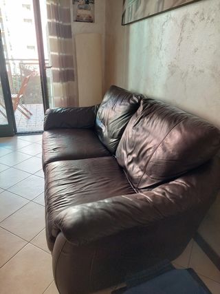 Divano in pelle marrone Divani e Divani by Natuzzi