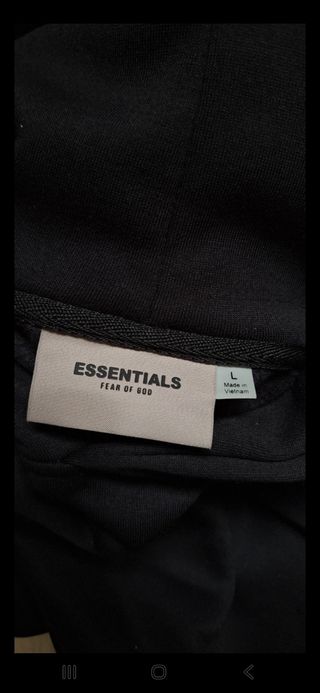 Sudadera Essentials Negra Talla L