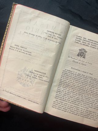 Misal diario y vesperal Dom Gaspar Lefebvre 