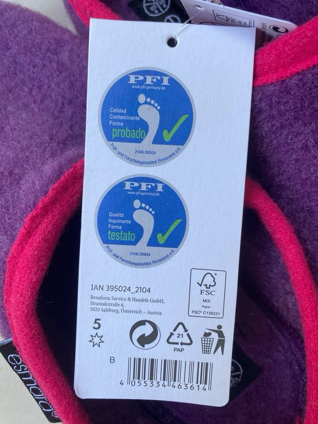 Zapatillas casa Esmara Moradas Talla 37