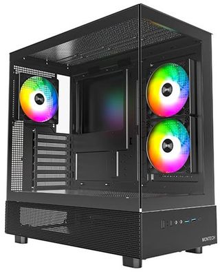Caja PC Montech Negra con RGB
