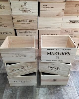 6 cajas de madera almacenaje 