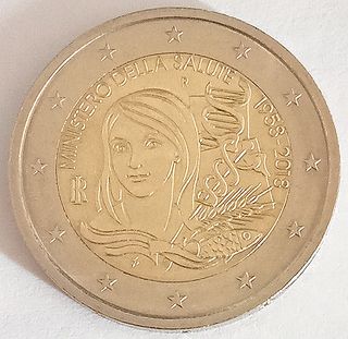 Moneda 2 euros 2018 Italia “Ministero della Salute