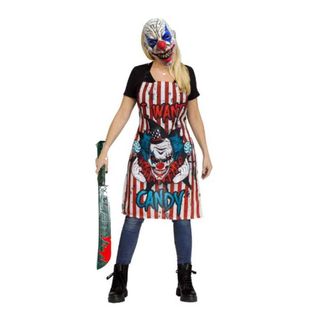 Disfraz Payaso Terror: Máscara, Delantal, Machete