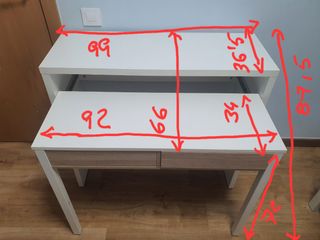 Mesa de escritorio extensible