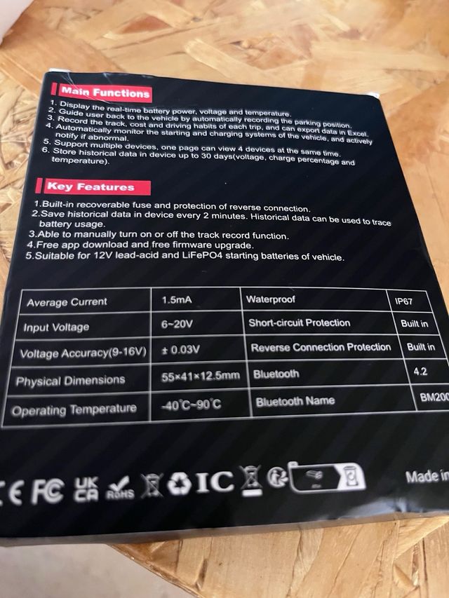 monitor batería bluetooth Ancel BM200