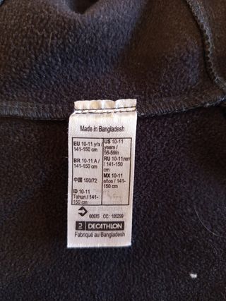 Abrigo infantil niño azul y gris