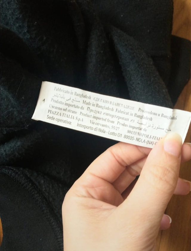 Felpa uomo Piazza Italia S nera