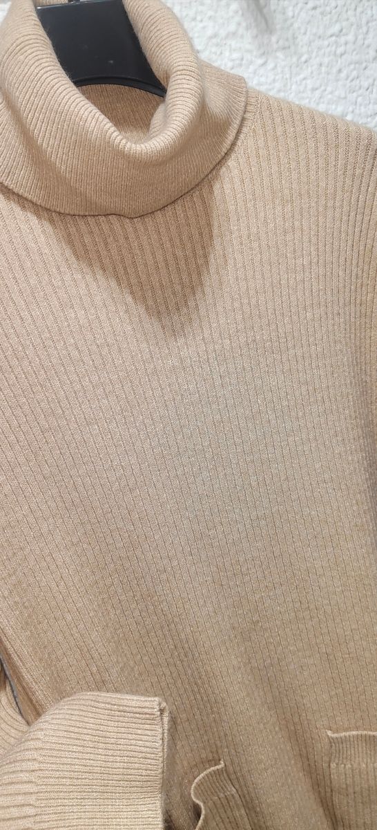 Vestido punto Mango beige Talla XS