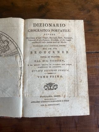Libro antico del 1800: Dizionario geografico