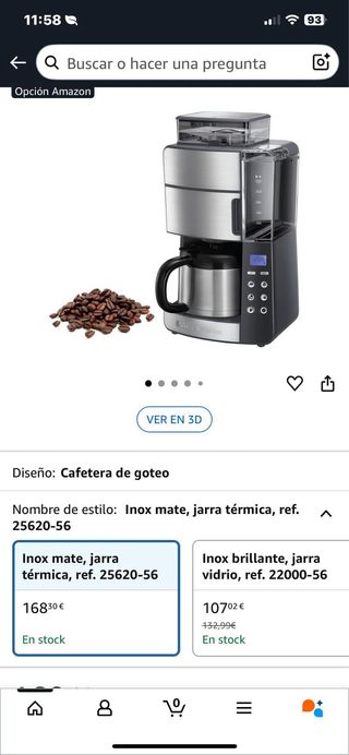 Cafetera Russell Hobbs café de granos