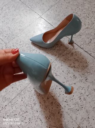 Décolleté blu Tg 39