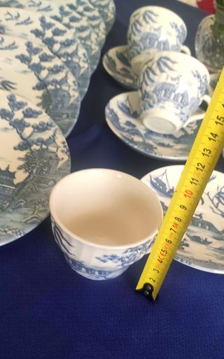 JUEGO MERIENDA BARRATS, "WILLOW" PORCELANA INGLESA