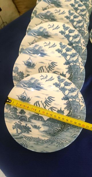 JUEGO MERIENDA BARRATS, "WILLOW" PORCELANA INGLESA