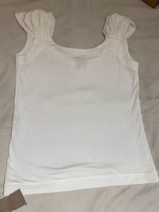 Camiseta Cordón Blanca con Adorno Negro