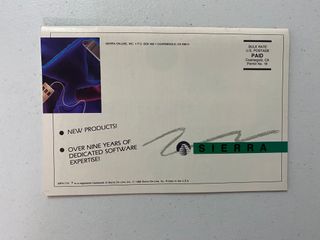 Catálogo Sierra Juegos PC Fall 1988