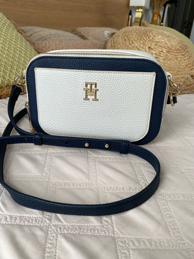 Bolso Bandolera Tommy Hilfiger Blanco y Azul