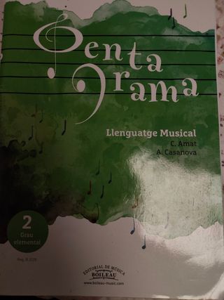 Libro de Música Pentagrama 2 Grau Elemental