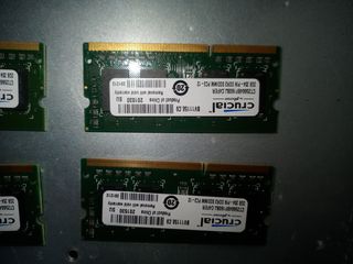 Lote 4 Memorias RAM Crucial 2GB DDR3 Portátil