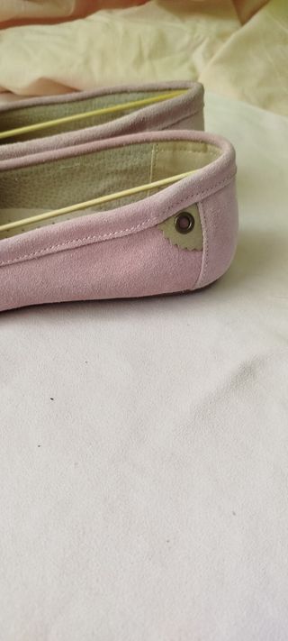 Mocasines de ante rosa