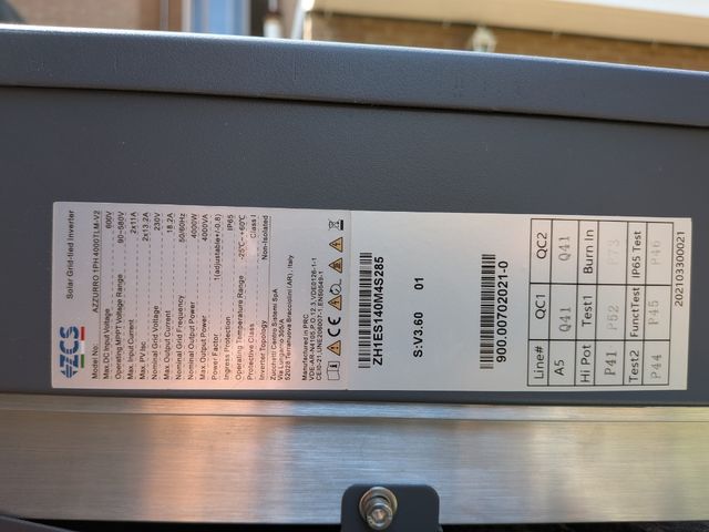 Inversor Solar ZCS AZZURRO 4000W