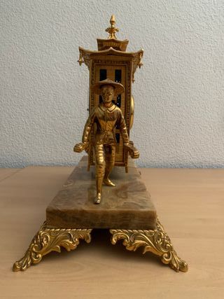 Reloj de sobremesa bronce y mármol