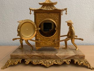 Reloj de sobremesa bronce y mármol