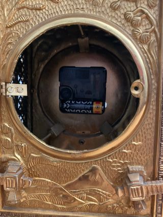 Reloj de sobremesa bronce y mármol