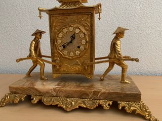 Reloj de sobremesa bronce y mármol