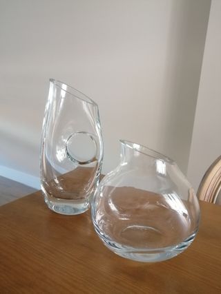 Juego de 2 jarrones de cristal el corte inglés 