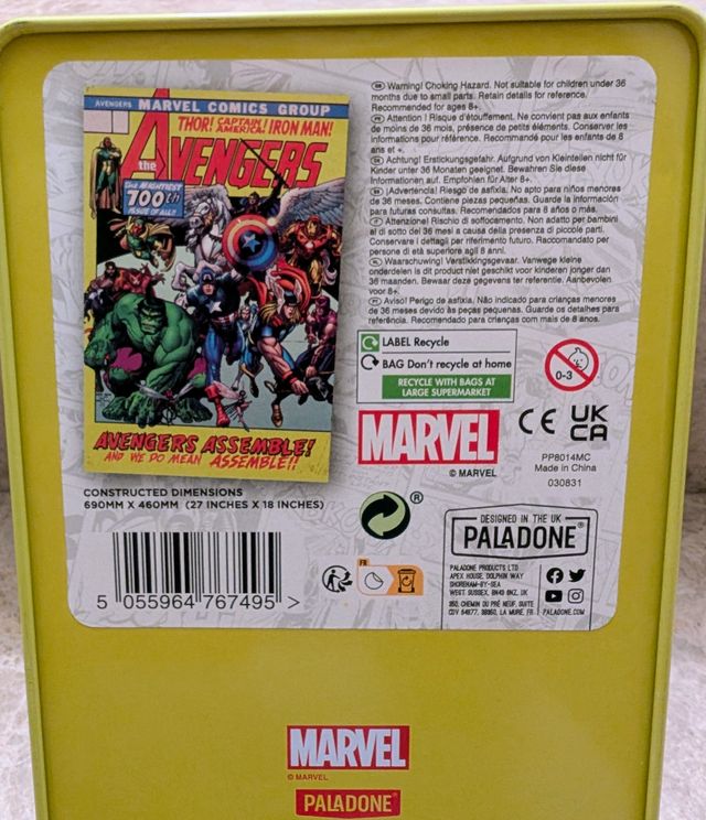 Puzzle Marvel Avengers 750 Piezas en caja metalica