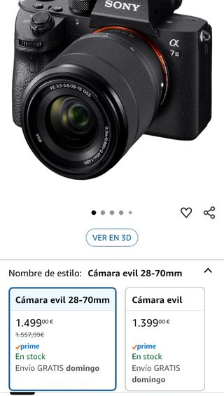 Sony a7III nueva + 28-70mm OSS 