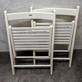 2 Sillas Plegables Blancas IKEA TERJE