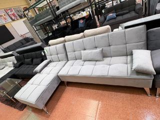 Sofá Cama Gris Tela