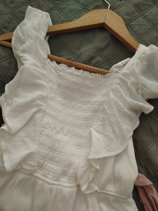 Mono Mango detalle volantes blanco