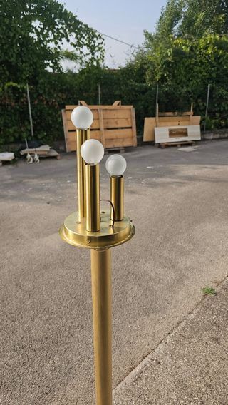 Piantana vintage anni 80 sfera vetro