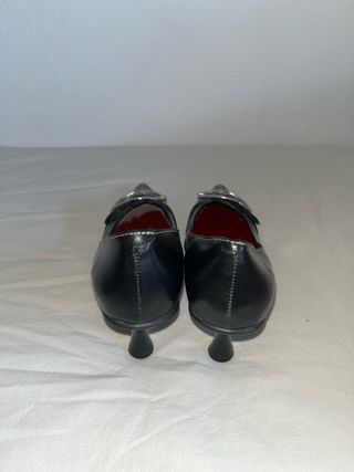 Tacones Mujer Negros con Hebilla