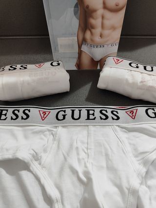 Guess Slip Uomo Pacco da 3 Bianco Taglia M Nuovi 