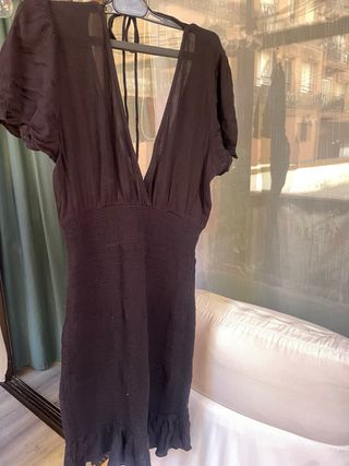 Vestido Stradivarius Negro ajustado 