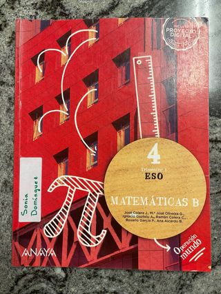 Matemáticas B 4ESO Anaya