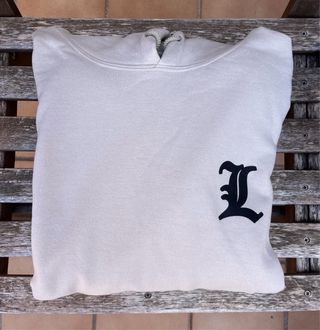 Sudadera con capucha beige
