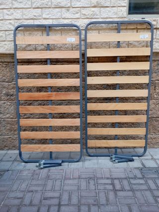 Somier de láminas metálico y madera 