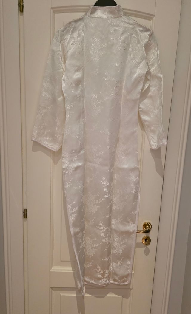 Abito cinese seta bianco M