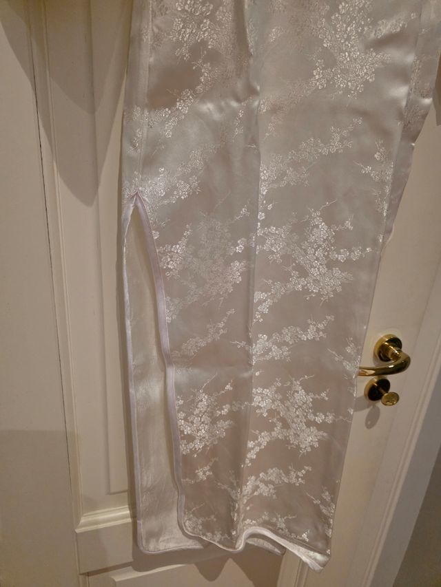 Abito cinese seta bianco M