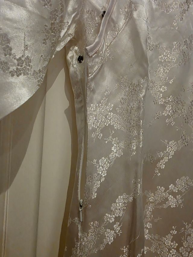 Abito cinese seta bianco M
