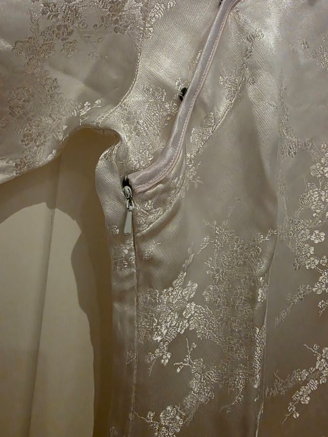 Abito cinese seta bianco M
